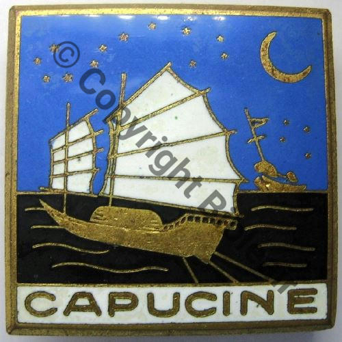 CAPUCINE  DRAGUEUR CAPUCINE ex D.322 INDO  AUGIS ST.BARTH LYON en creux Bol horizont Src.lacolo 36EurInv 